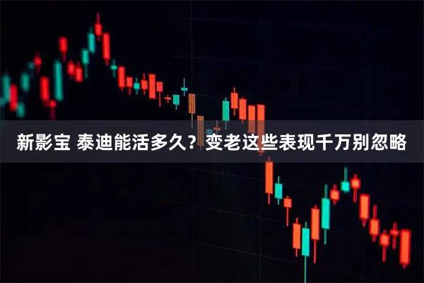 新影宝 泰迪能活多久？变老这些表现千万别忽略